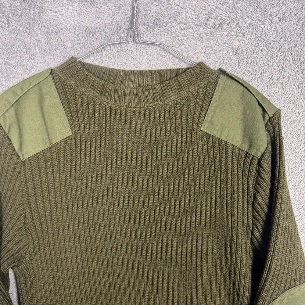 USMC Marine Green 100% Wool Knit Service Sweater Commando Woolly Pully Mens 38